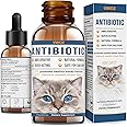 Antibiotics for Cats - Natural Cat Antibiotics for Allergy Itch Relief, Immune Boosting - Antibiotics for Immune Boosting, Urinary Tract Infections - Supplemental Vitamins for Cat and Dog, 2 fl oz