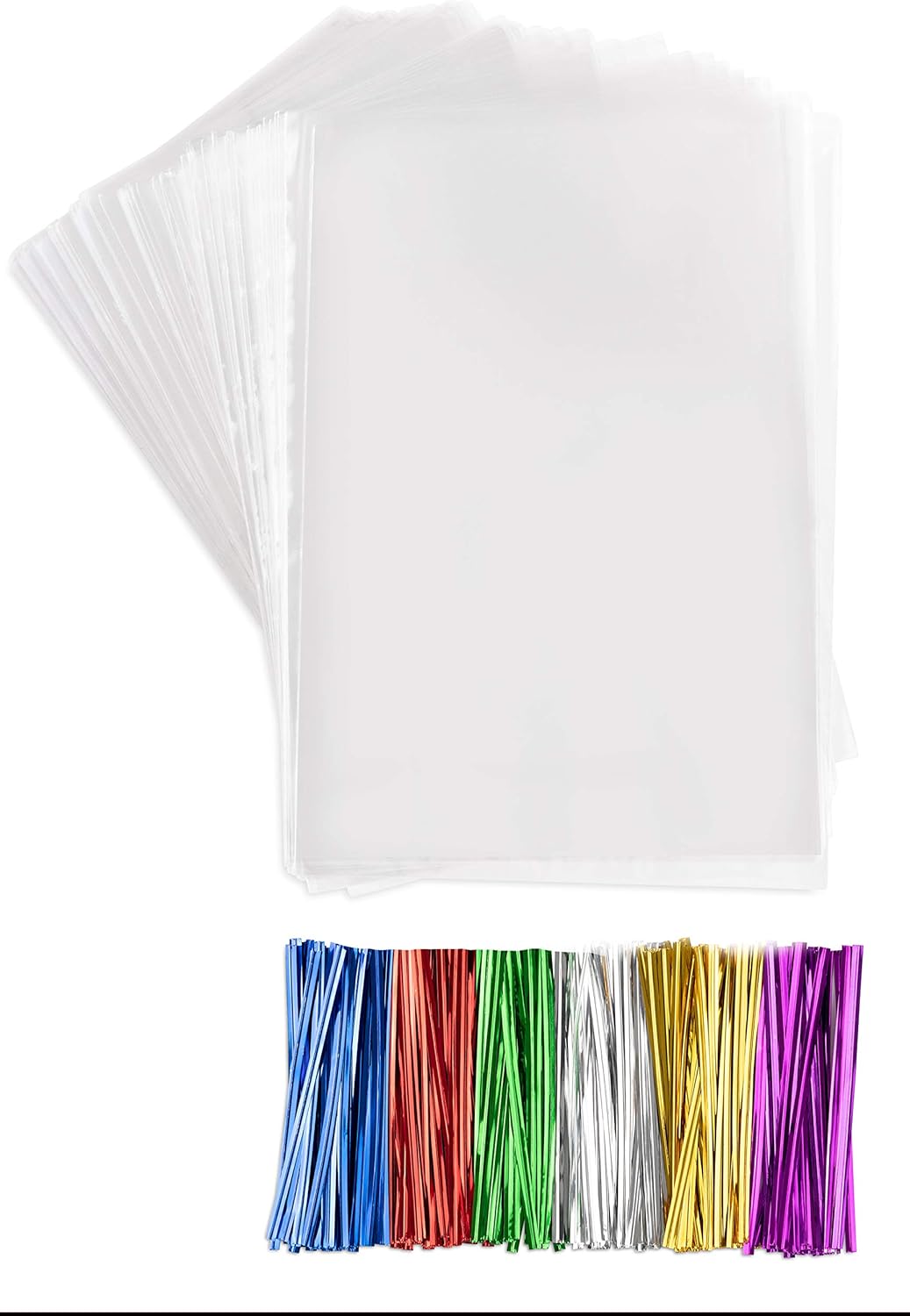Clear Plastic Cellophane Bags with Twist Ties Cello Bags