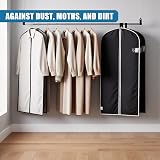 GEEZY Set of 2 Hanging Garment Bags 60 x 150 cm with Zip Viewing Window view 4