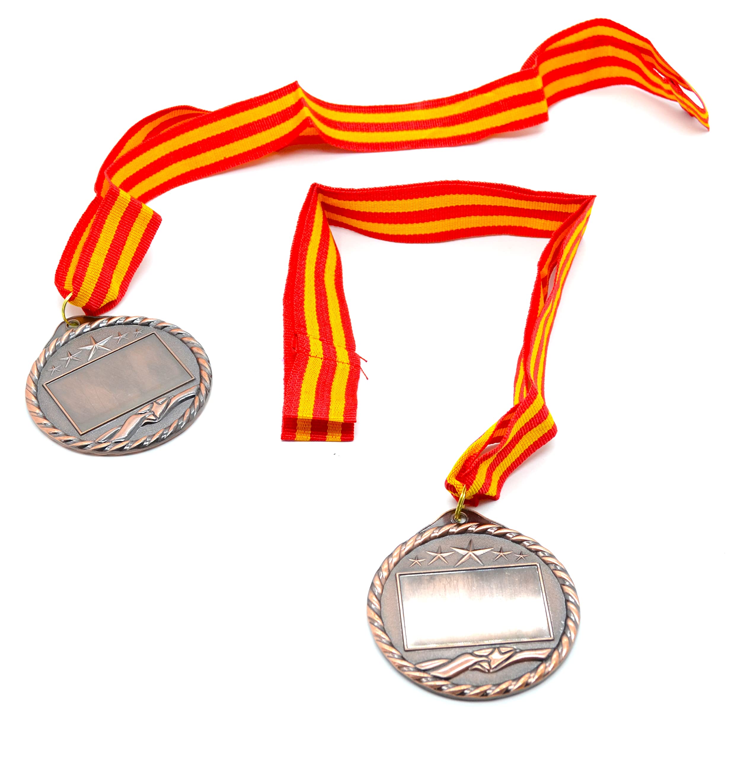 2 x Gold Bronze Winning Olympic Gold Medal Sports Medal Medal Winner Locket Olympic Star Football Running Swimming Champion Sports Day Children and Adults