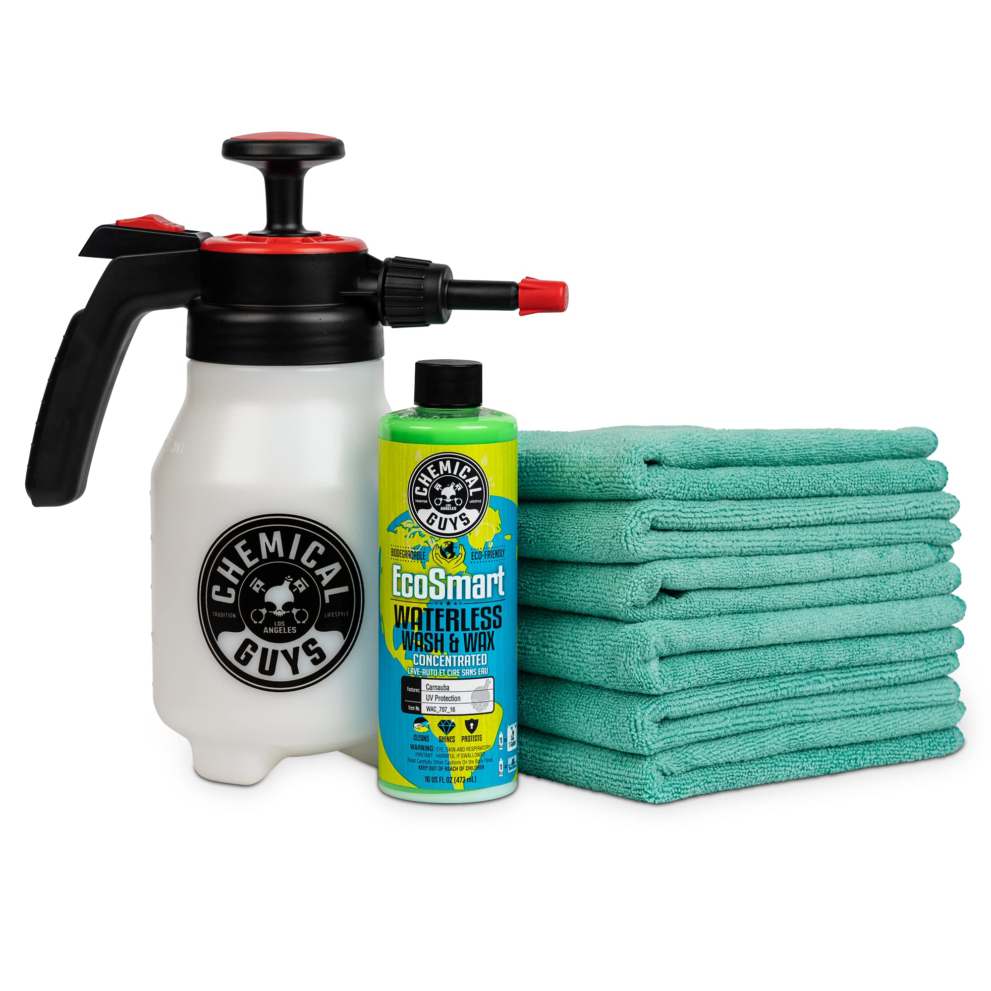 Mua Chemical Guys HOL401 Eco Friendly Drought Buster Waterless Car Wash & Wax Kit, 8 Items trên