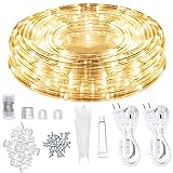 SURNIE LED Rope Lights Outdoor Warm