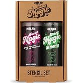 Dynamic Color Stencil Magic Solution and Remover Set, Made in USA, 8 oz | Made in the USA; stencil solution and remover set for the complete stencil workflow, start to finish