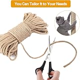 SANNIX Sisal Rope for Cat Scratcher 29.8m 98ft 6mm Natural Hemp Plant Rope view 5