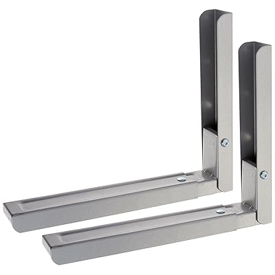 AVF EM60S-A Universal Wall-Mounted Microwave Brackets (Set of 2) - Silver