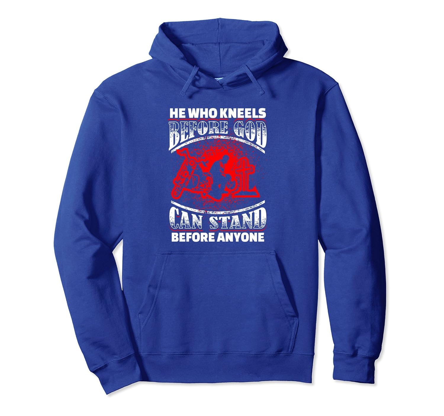 Motorcycle Hoodie Biker Jesus Christ Cross Kneel Stand-anz
