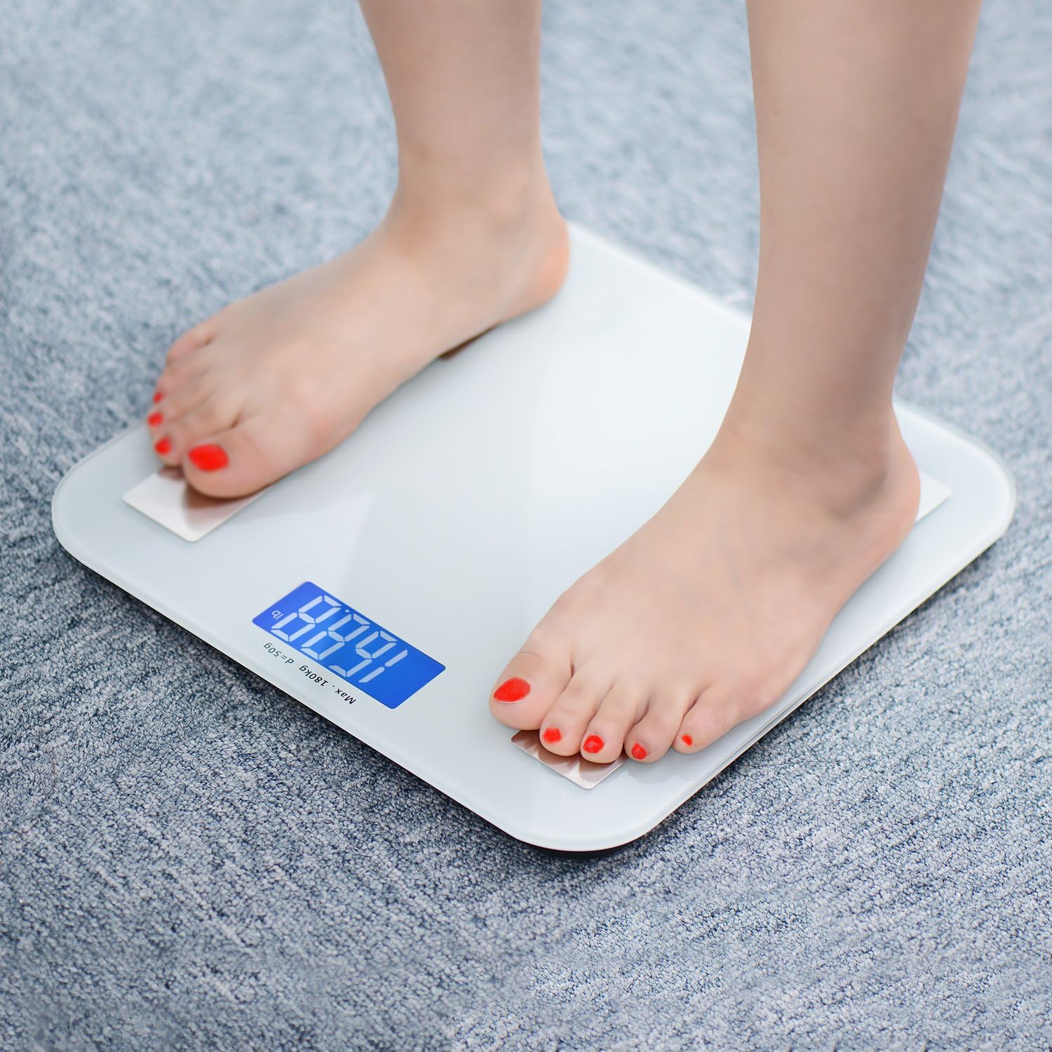 Adoric Bluetooth Body Fat Scale Smart Digital Scale with Free APP for Android and iOS, Tempered Glass Surface, Auto On/Off, Body Composition Monitor Measures Weight: Health & Personal Care