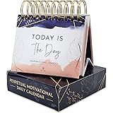 Motivational Calendar - Daily Flip Calendar with Inspirational Quotes - Inspirational Desk Decor for Women, Office Decor for 