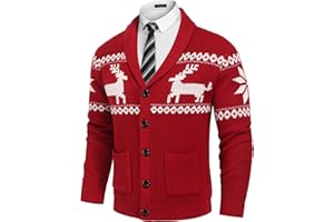 COOFANDY Men's Shawl Collar Cardigan Sweater Slim Fit Cable Knit Button up Sweater with Pockets