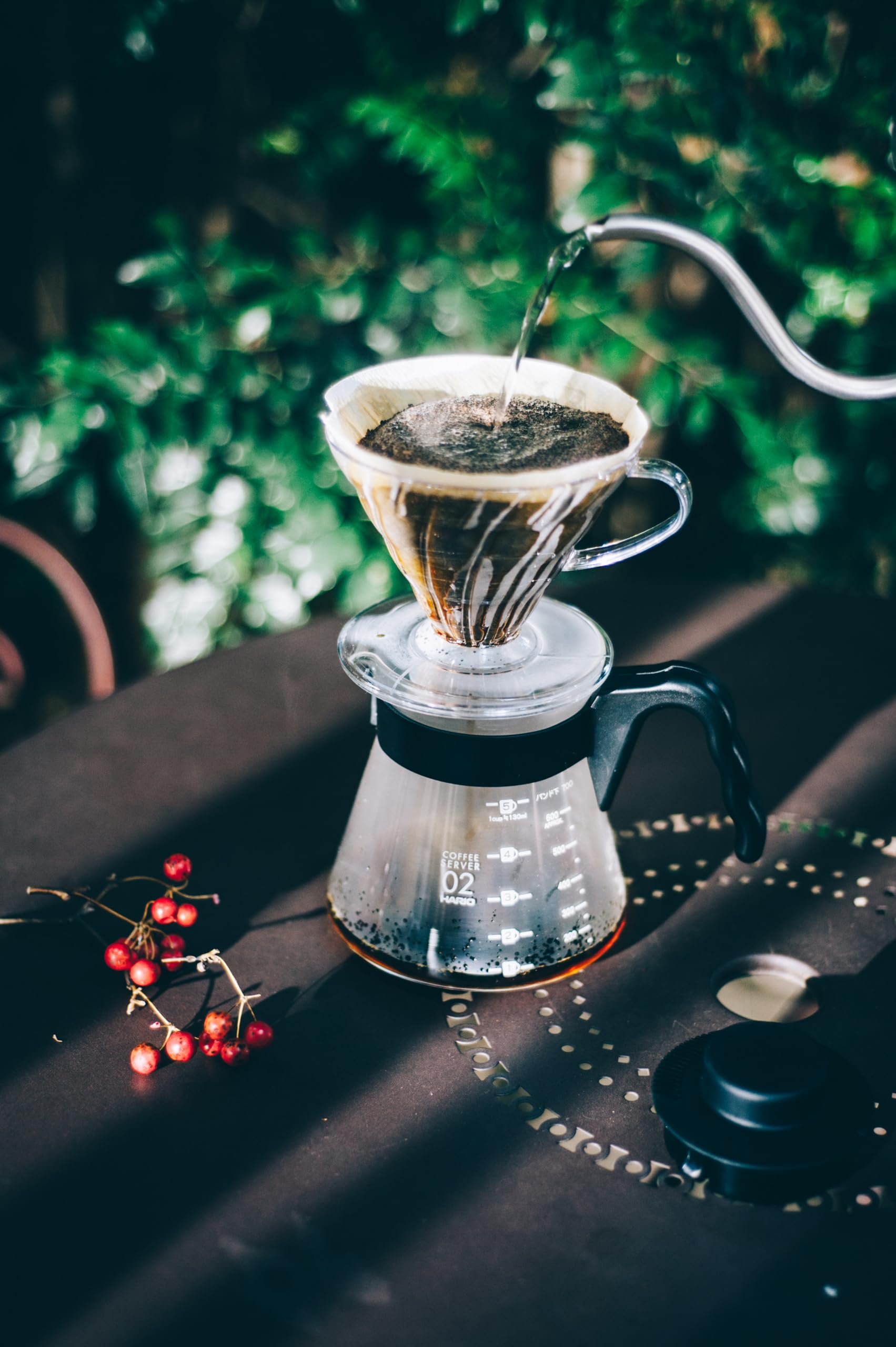 Hario V60 Pour Over Coffee Starter Set, Size 02, Black