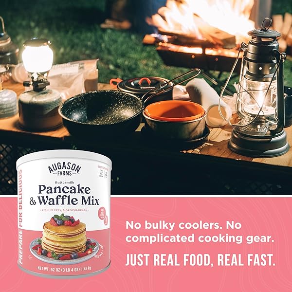 BUTTERMILK PANCAKE AND WAFFLE MIX CAN EMERGENCY FOOD SUPPLY, 33 SERVINGS, 10 YEAR SHELF LIFE – WAFFLE AND PANCAKE MIX JUST ADD WATER, INSTANT BREAKFAST FOOD