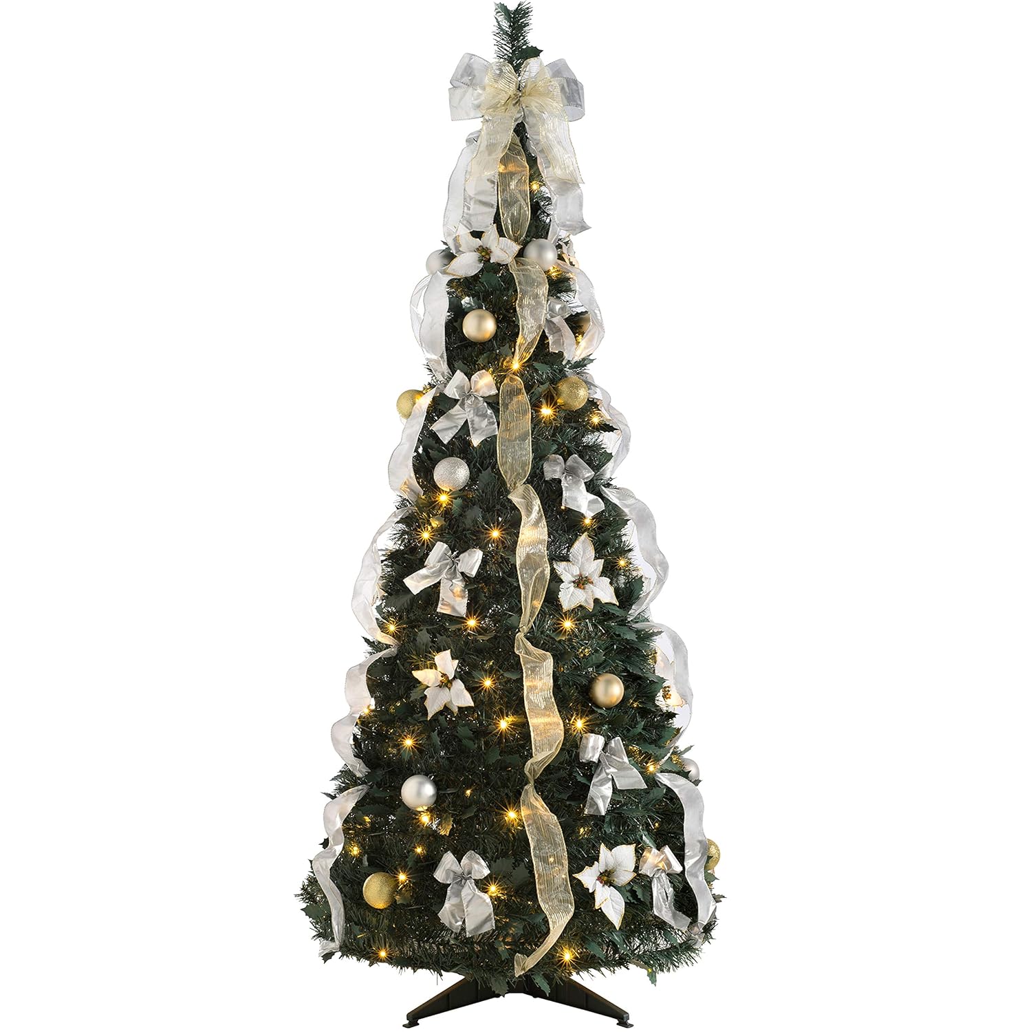WeRChristmas PreDecorated Holly PopUp Christmas Tree, 150 Warm White