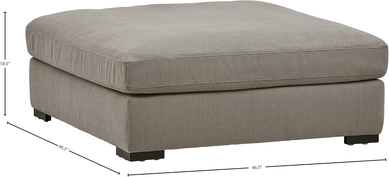 Brand – Stone & Beam Lauren Down Filled Oversized Ottoman with Hardwood Frame, 46.5"W, Slate: Kitchen & Dining