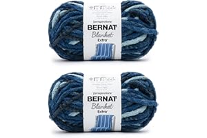Bernat Blanket Extra Teal Dreams Yarn - 2 Pack of 300g/10.5oz - Polyester - 7 Jumbo - 97 Yards - Knitting/Crochet
