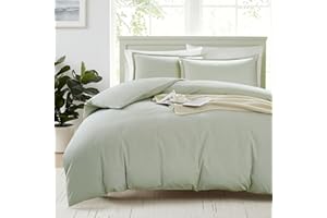 Lane Linen 100% Organic Cotton King Duvet Cover Set, 3-Piece Set (1 Duvet Cover, 2 Pillow Shams), Long Staple, Percale Weave,