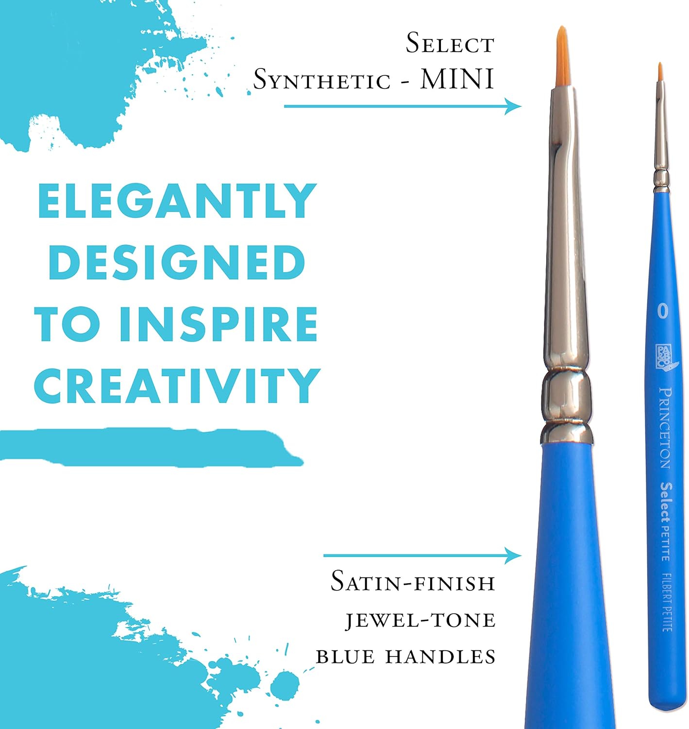 Princeton Select Artiste, Series 3750, Paint Brush for Acrylic, Watercolor and Oil, Filbert, 0