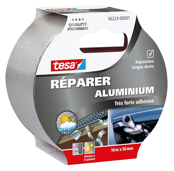 tesa 56223-00001-01 Aluminium-Klebeband, sehr stark, 10 m x 50 mm