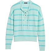 Vineyard Vines Womens Linen Cashmere Lace-up Crewneck Sweater