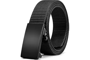 CHAOREN Nylon Ratchet Belts for Men - Adjustable Web Belt - Automatic Slide Buckle for Casual Golf Work