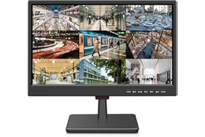 Jexiop 19” Security Monitor,Small Surveillance Monitor HDMI VGA and BNC Input,Computer Monitor with Speakers for CCTV DVR Office and Home Security Camera System Surveillance
