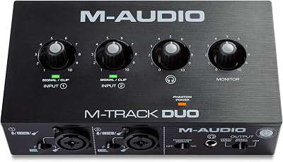 M-Audio M-Track Duo USB Audio Interface with Dual Combo Inputs 48kHz