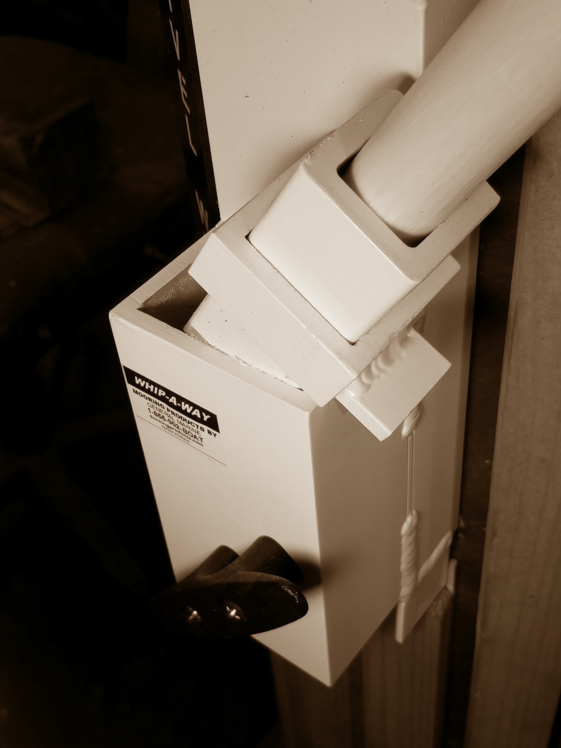 General Marine Products Mooring Whips Swivel Vertically Piling Mounted