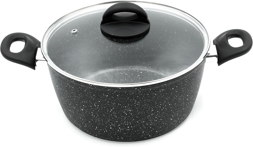 Blackmoor Classic 24cm Stock Pot 5L Non-Stick Induction Lids Glass