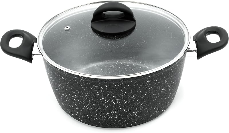 Blackmoor Classic 24cm Stock Pot 5L Non-Stick Induction Lids Glass