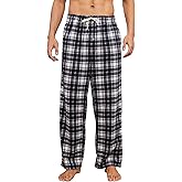 U2SKIIN Mens Fleece Pajama Pants, Warm Plaid Lounge Pj Bottoms for Men with Pockets Soft