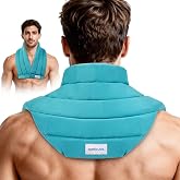 Comfcube Neck Ice Pack Wrap for Cervical Pain, 2 Hours Long Lasting Cold | Ice Pack for Neck Shoulders Cooling, FSA Eligible, Flexible Cold Pack for Hot Weather, Hot Flashes, Surgery, Swelling