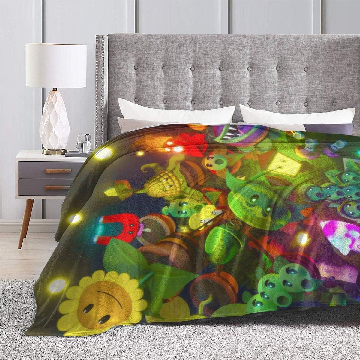 ChristineBermudez Plants Vs. Zombies Comfortable Super Soft Blanket, Ultra Light Comfortable Flannel Winter Warm Blanket, Bedding for Sofa Rehabilitation Bedroom Living Room50 x40