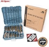 Hi-Spec 99pc HSS Drill Bit Set 1–10mm Titanium Coated Metal Wood Plastic view 7