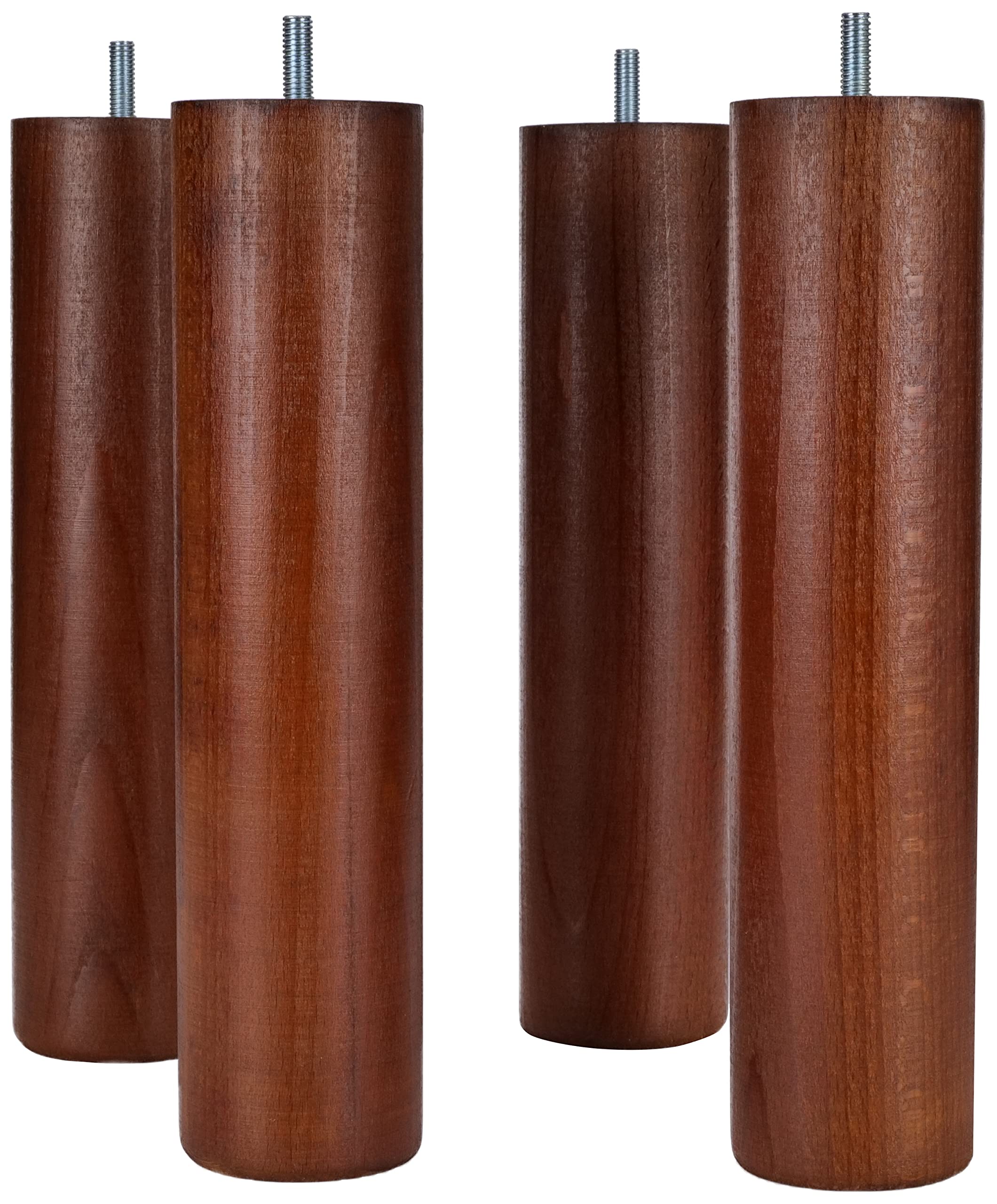 La Fabrique de Pieds The Making of am20170041 Feet Set of 4 Wooden Feet Bed Cylinders Tint Cherry 25 x 6 x 6 cm