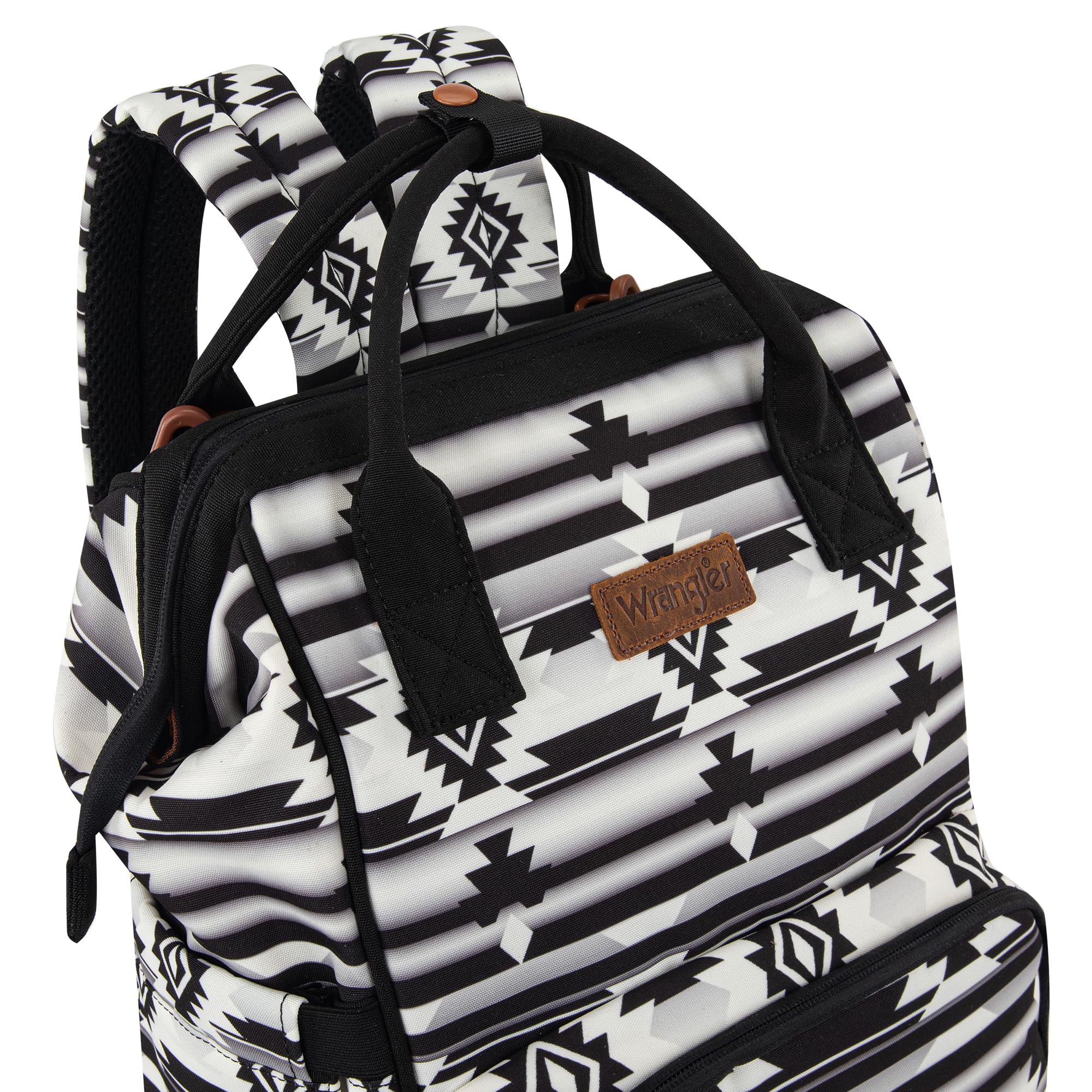 Montana West Wrangler Callie Diaper Bag Backpack with Stroller Straps Multifunction Baby Travel Bag WG2204-9110BK
