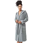 SEYANTE Organic Turkish Cotton Terry Hooded Kimono Bathrobe, Robe for Women