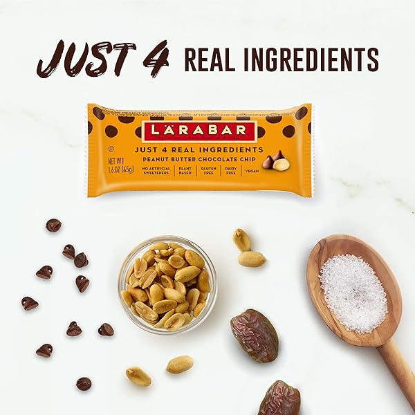 LARABAR PEANUT BUTTER CHOCOLATE CHIP, GLUTEN FREE FRUIT & NUT BAR, 16 CT