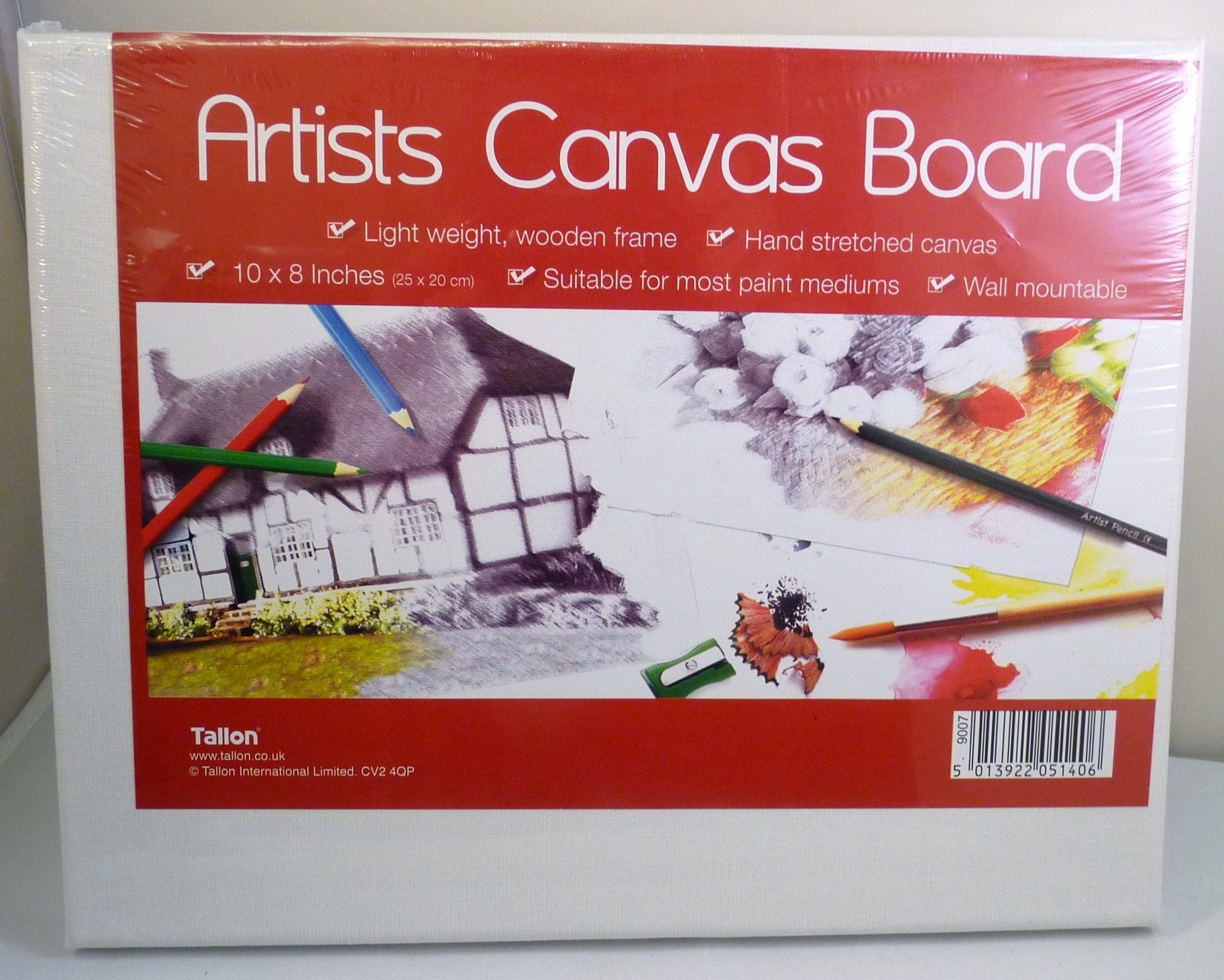 THE ART BOXARTBOX 10x8 inch Value Framed Canvas, White, 5140 — image 1