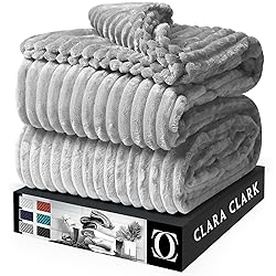 Clara Clark Cut Plush Fleece Throw Blanket - Twin