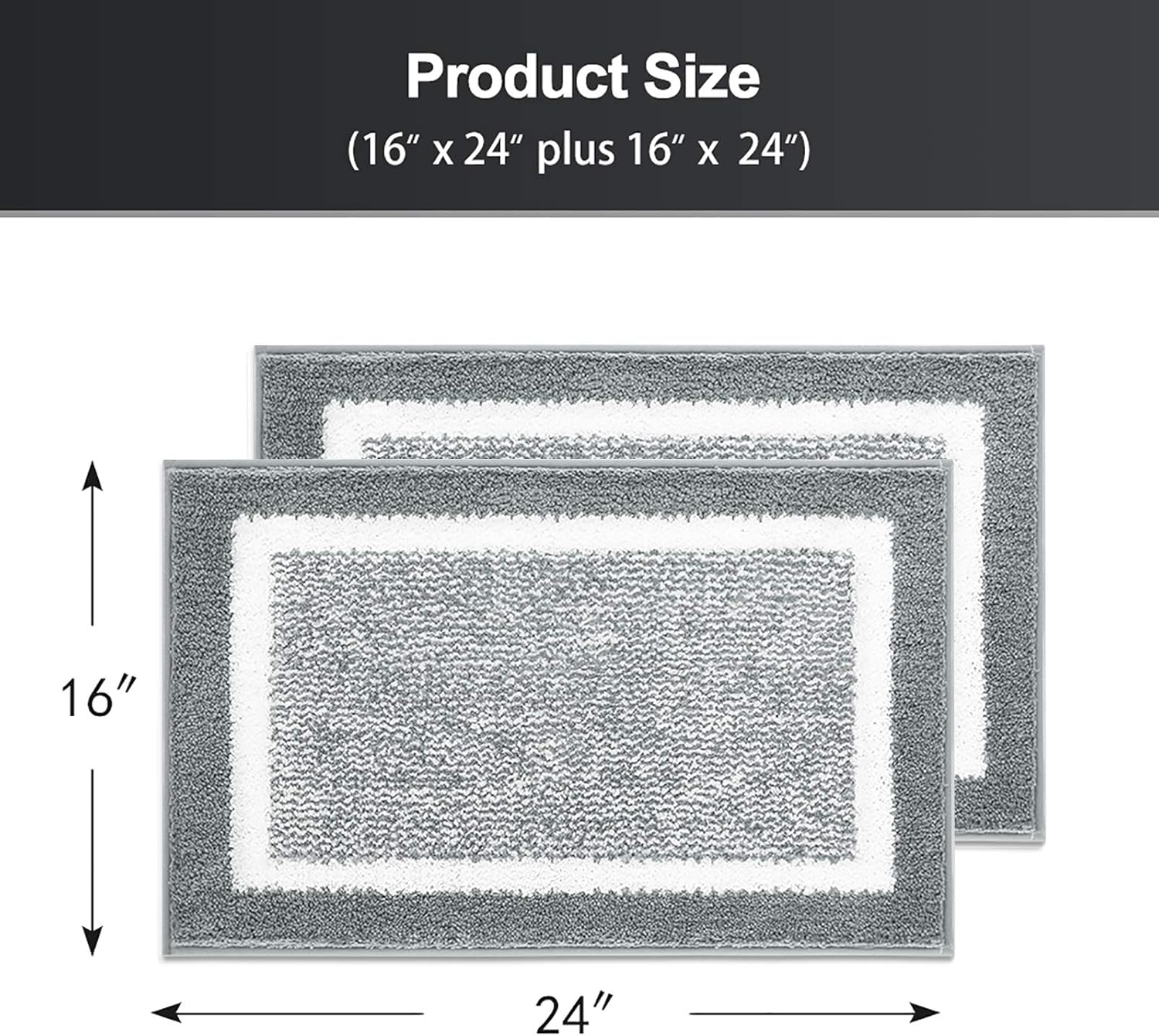 Bathroom Rug Mat, Ultra Soft and Water Absorbent Bath Rug, Bath Carpet, Machine Wash/Dry, for Tub, Shower, and Bath Room: Home & Kitchen