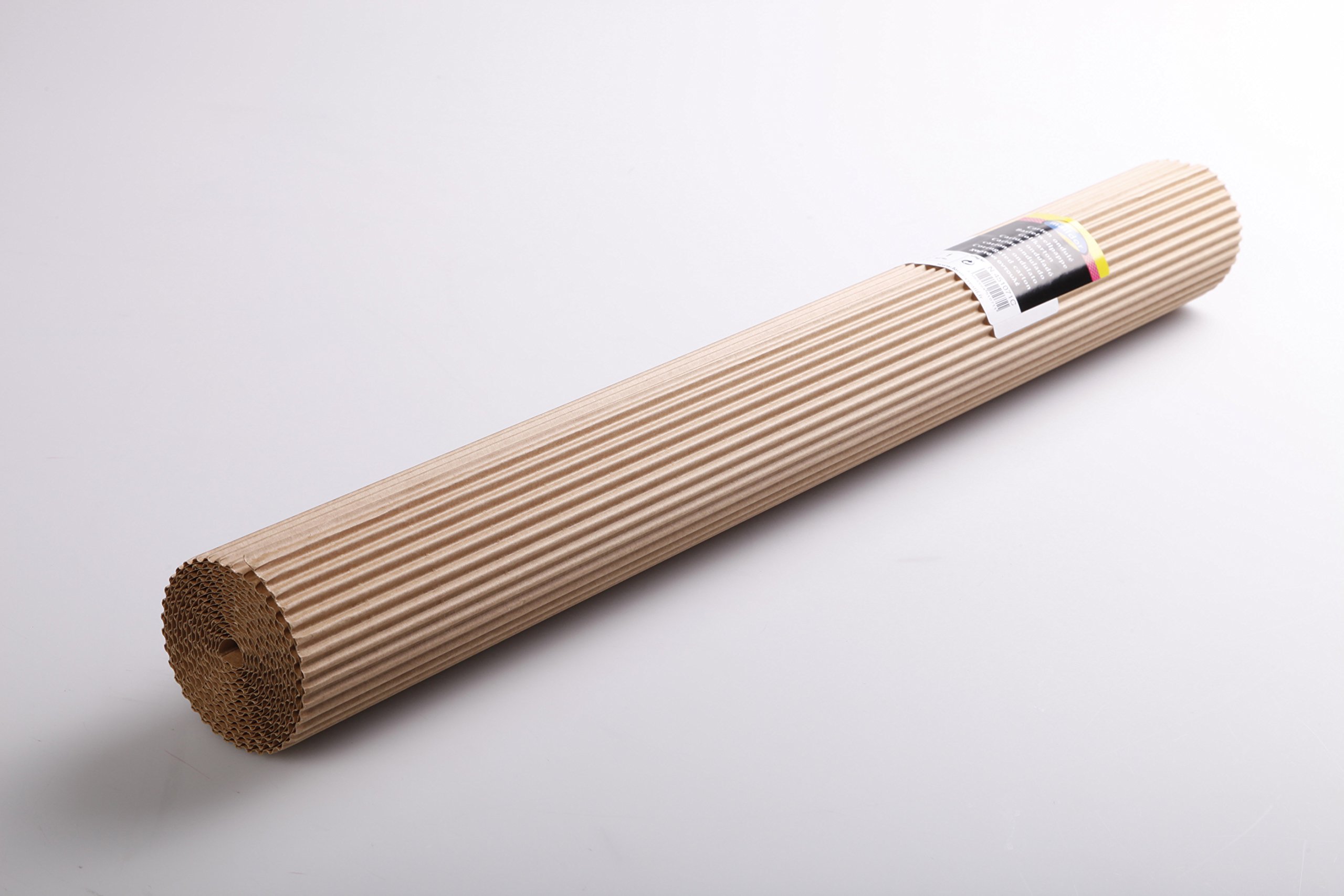 Clairefontaine 451071C - Maxi Flute Corrugated Board Roll 175g/m² - Kraft - Format 2,00x0,70 m - Creative leisure - DIY, Handicraft, Cardboard - Kraft colour