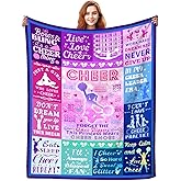 TAPBASE Cheerleader Blanket Gifts for Girls Women,Cheer Stuff Cheerleading Gifts Bulk for Team Coach,Cheer Blankets for Girls Lovers 60"x50"