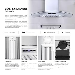 COSMO COS-668AS900 36 in. Vista Collection 380 CFM