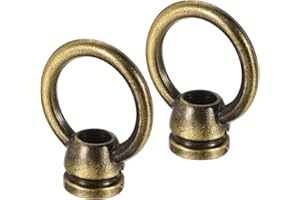 MECCANIXITY Eye Nut 15kg Max Load 36x43mm M10 Thread Ring Shape Female Loop for Hanging Lamp Chandelier, Bronze Pack of 2