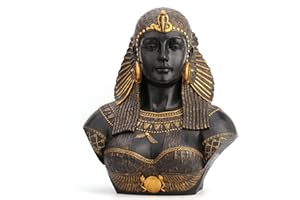 Veronese Design 21 1/4 Inch Queen Cleopatra Egyptian Resin Sculpture Bust Handpainted Finish