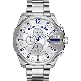 Diesel Mega Chief Watch for Men, Chronograph Men's Watch
