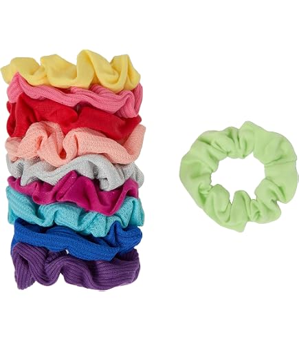 Amazon.com : Scunci Value Pack Cotton Elastics Hair Bands 