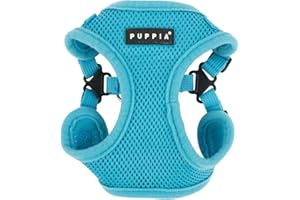 Puppia PARA-HC1533-SB-M Sky Blue Soft Harness C Pet-Vest-Harnesses, MEDIUM