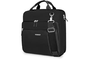 Ytonet Zipper Binder with Shoulder Strap, 3 Inch 3 Ring Binder with Zipper, 600 Sheets Large Capacity Waterproof School Binders Organizer for Son Boys Girls Students Fit 15.6 Inch Laptop, Black