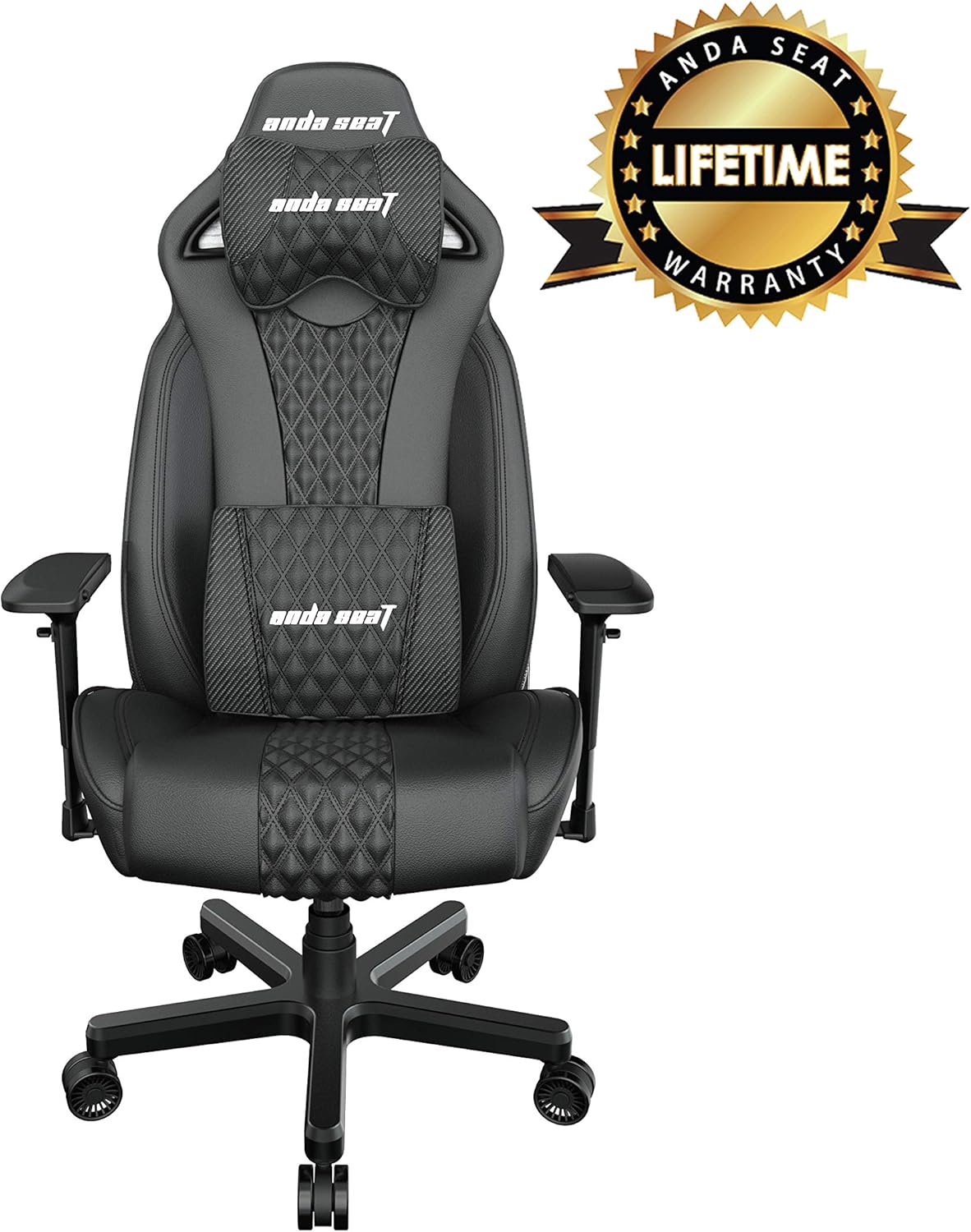 Anda Seat Throne Lightning Series Pro Gaming Chair Black, RGB Lights