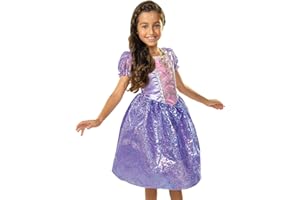 Disney Princess Disney 100 Rapunzel Dress Costume for Girls, Perfect for Party, Halloween Or Pretend Play Dress Up Child Size 4-6X